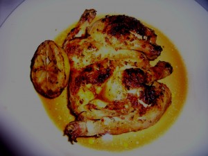 Galetto with lemon jus