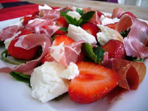 strawberry salad close