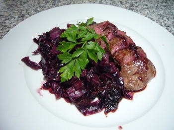 red cabbage and prunes