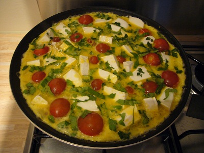 4 frittata making